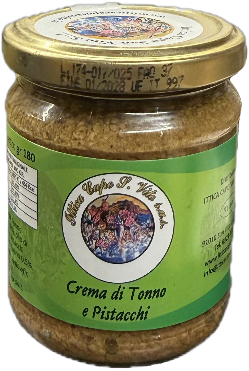 ITTICA CAPO SAN VITO CREMA DI TONNO AL PISTACCHIO gr 180